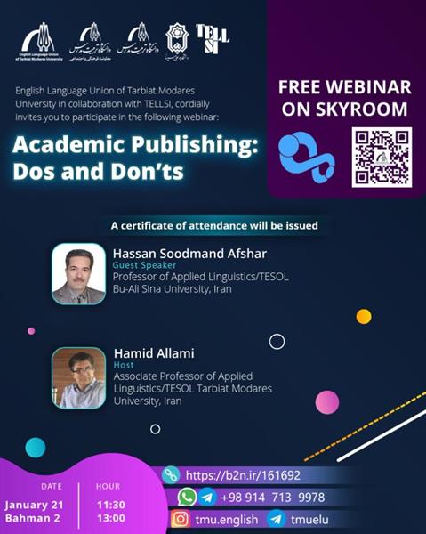 A Free Webinar on Academic Publishing: Dos and Don'ts